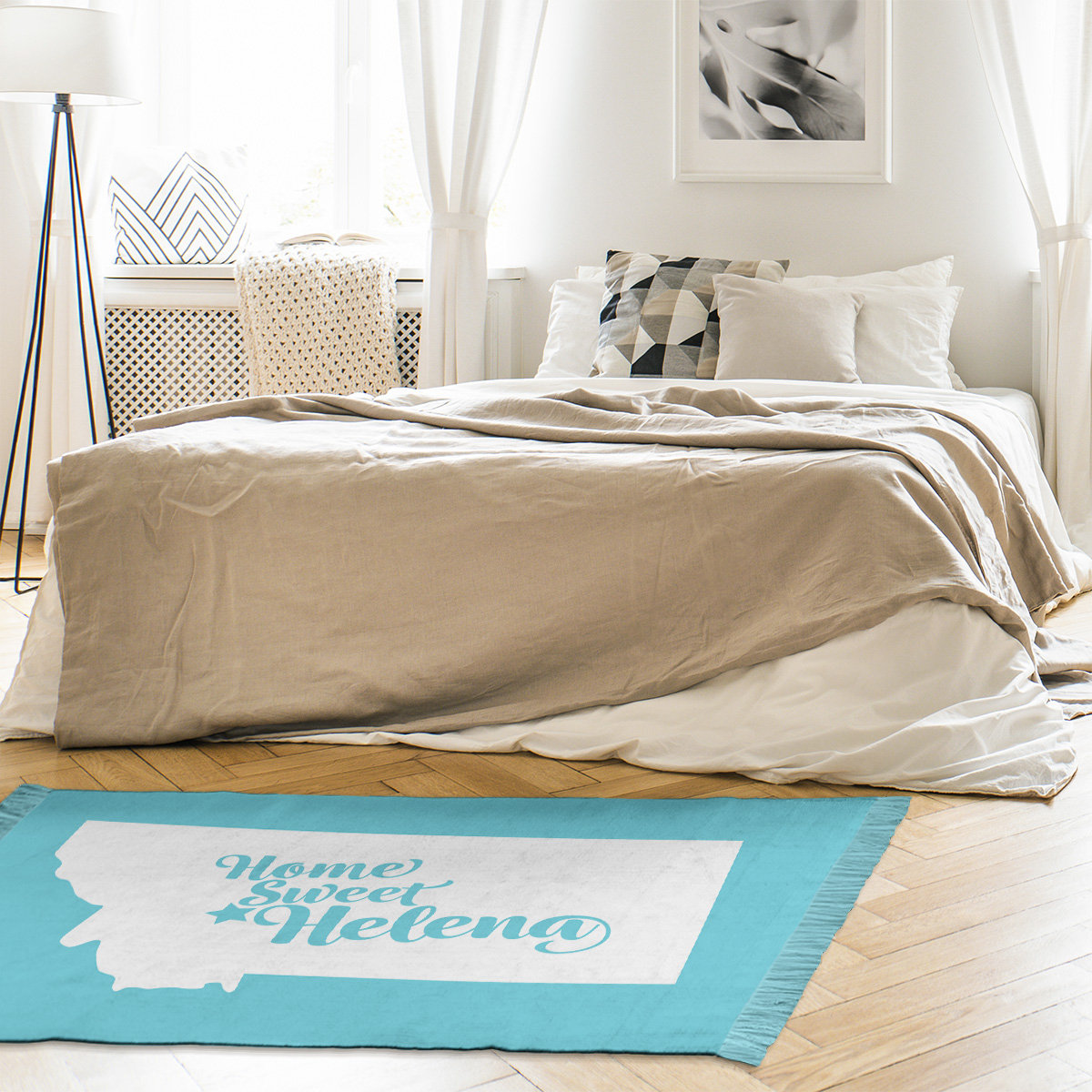 East Urban Home Helena Montana Blue Area Rug Wayfair