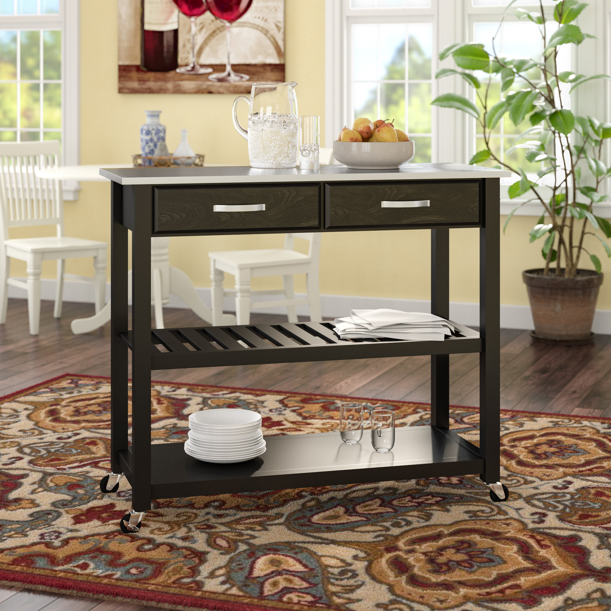 Three Posts Gothard Kitchen Island With Stainless Steel Top Three Posts Gothard Kitchen Island With Stainless Steel Top Reviews Wayfair