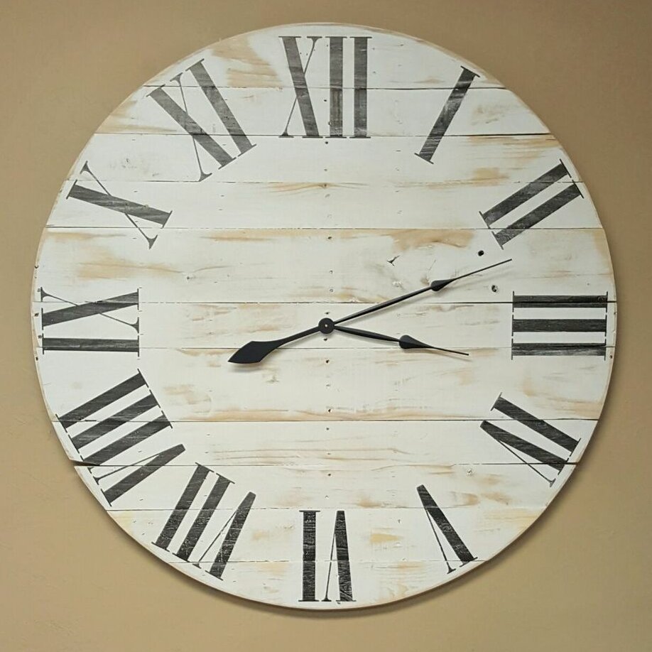 BrandtWorksLLC Oversized Farmhouse Wall Clock & Reviews | Wayfair