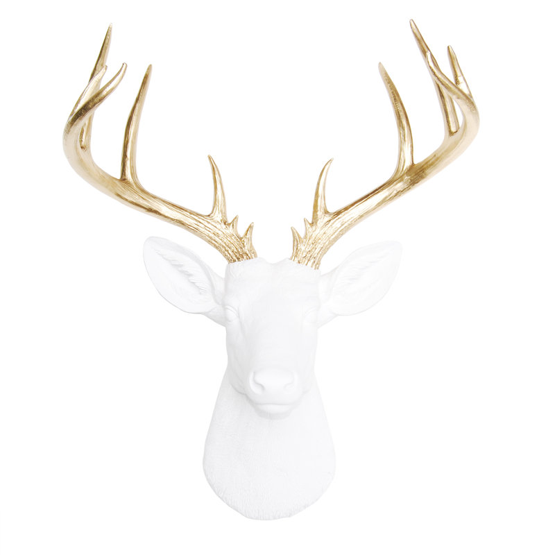 Millwood Pines Large Deer Head Faux Taxidermy Wall Decor Reviews Wayfair