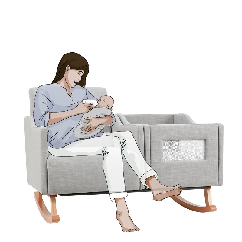 convertible nursing rocker