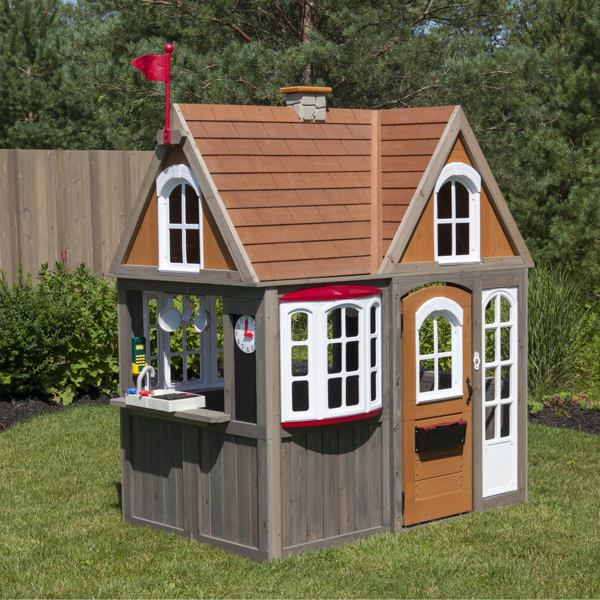 Kidkraft Greystone 4 X 6 Playhouse Reviews Wayfair