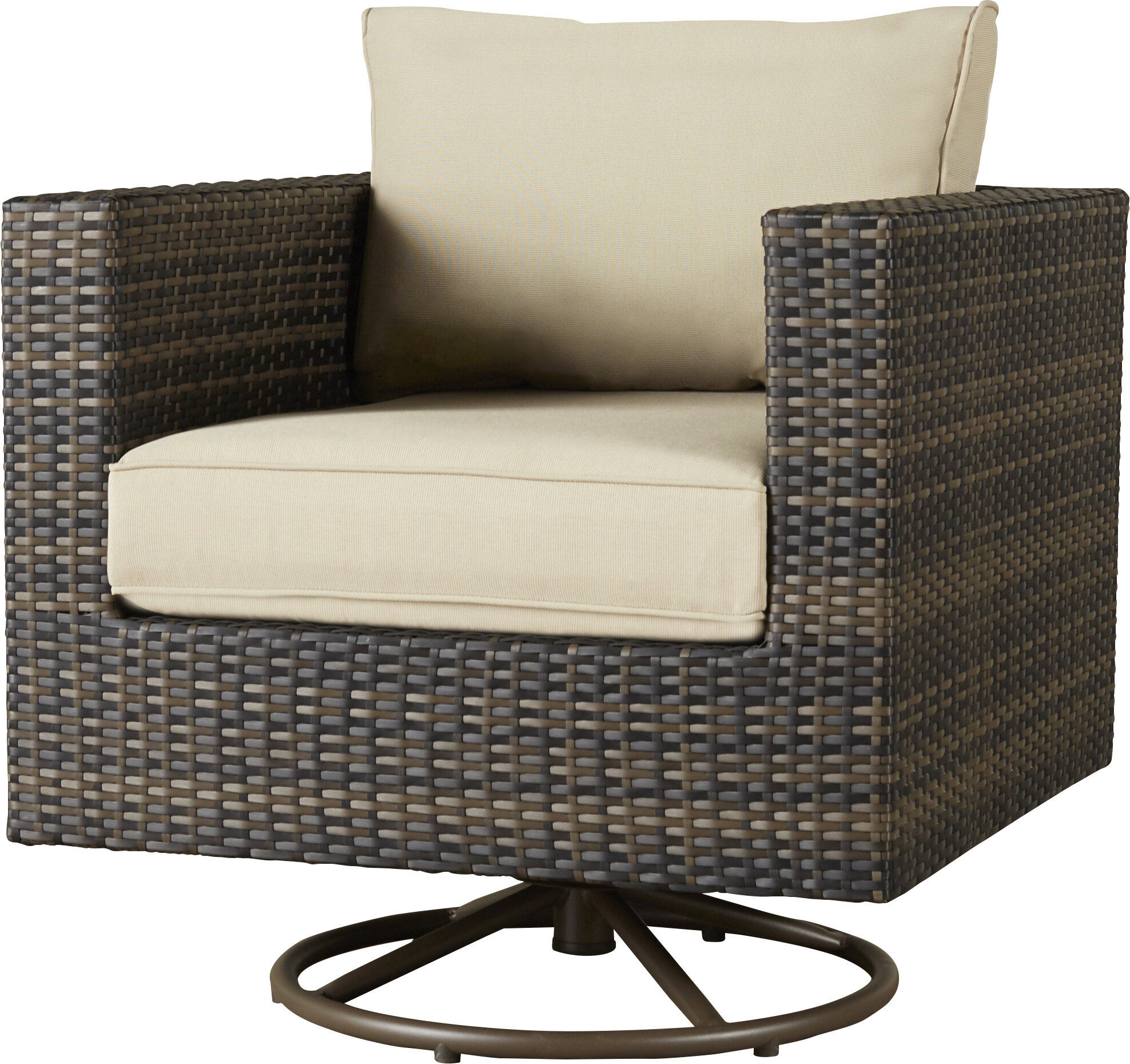 Barwick Swivel Patio Chair With Cushions Reviews Allmodern