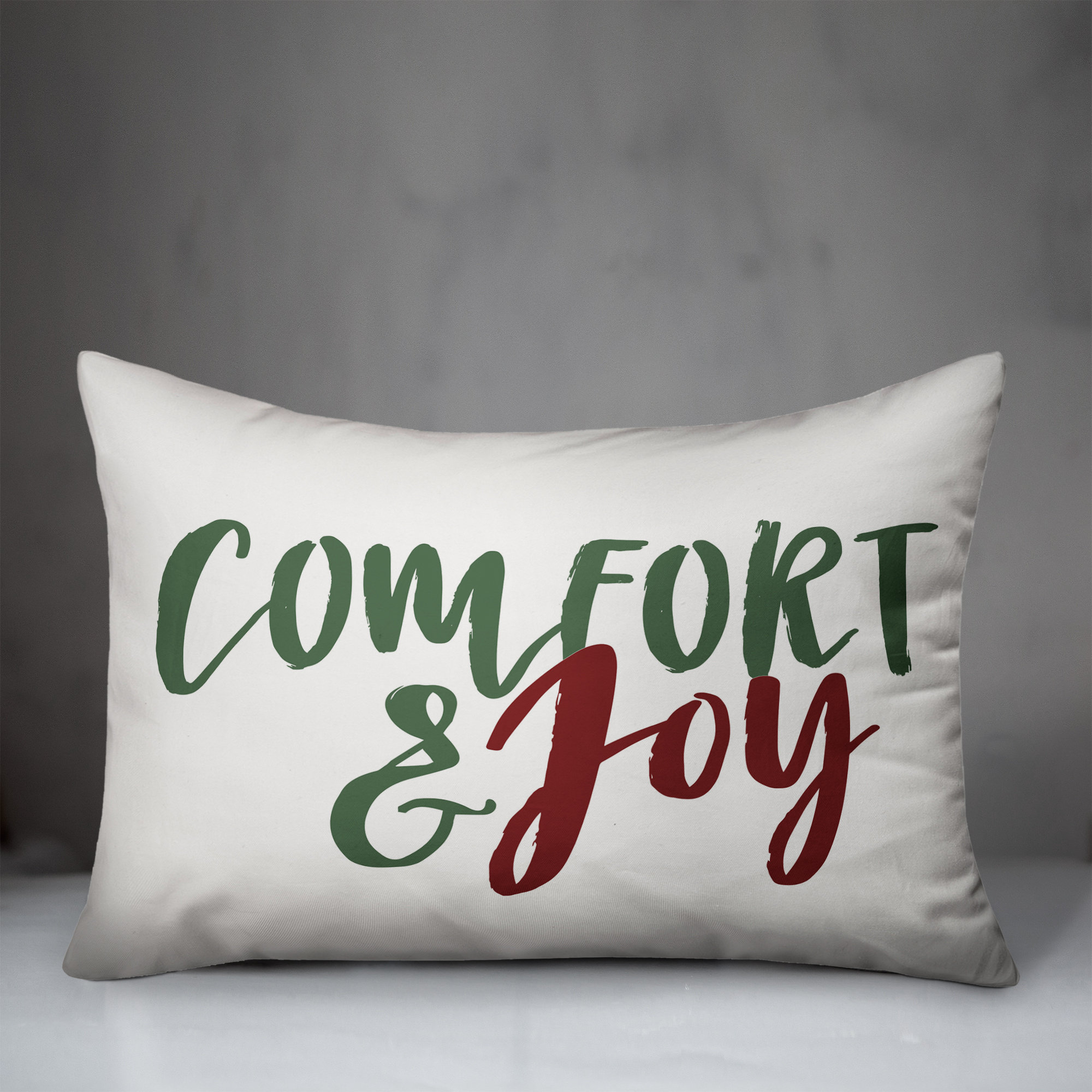 The Holiday Aisle Sylva Comfort And Joy Lumbar Pillow Wayfair