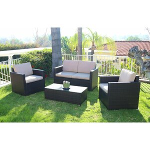 Blazer 4 Piece Sofa Set with Cushions