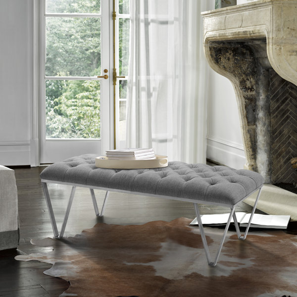 Klar Contemporary Tufted Bench By Everly Quinn 2019 Coupon