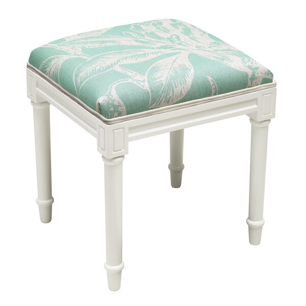 Ashford Topical Floral Vanity Stool by Bay Isle Home