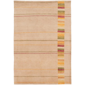 One-of-a-Kind Aurora Hand-Knotted Ivory Area Rug