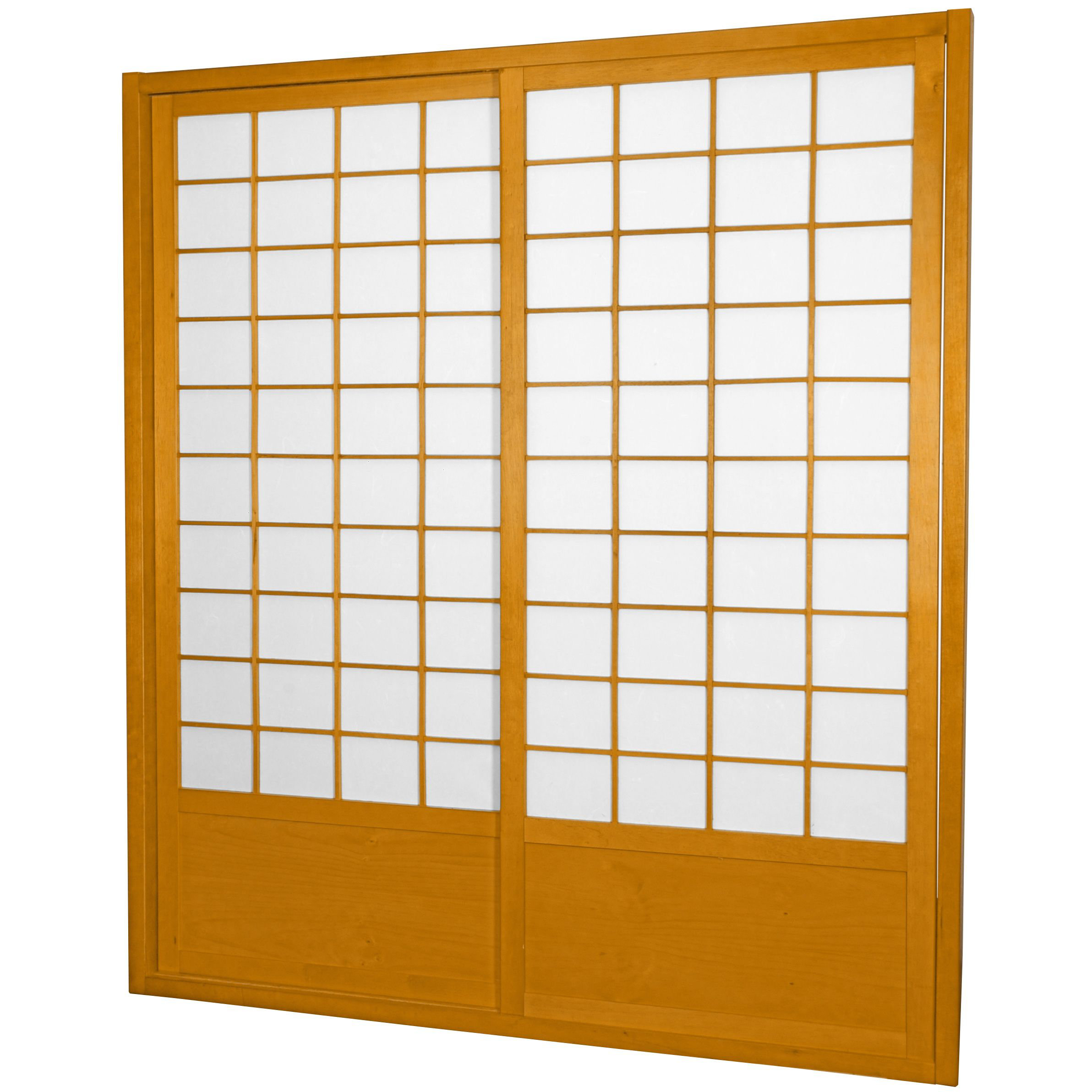 Oriental Furniture Paneled Wood Painted Zen Shoji Sliding Closet