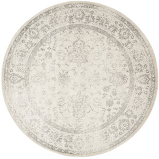 9 10 Round Rugs You Ll Love Wayfair Aiken Ivory Silver Area Rug