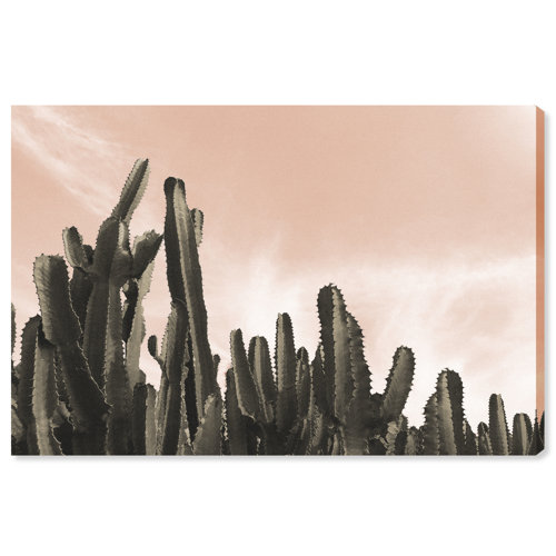 'Dream Landscape Cactus Desert' Print on Canvas East Urban Home Size: 76cm H x 114cm W
