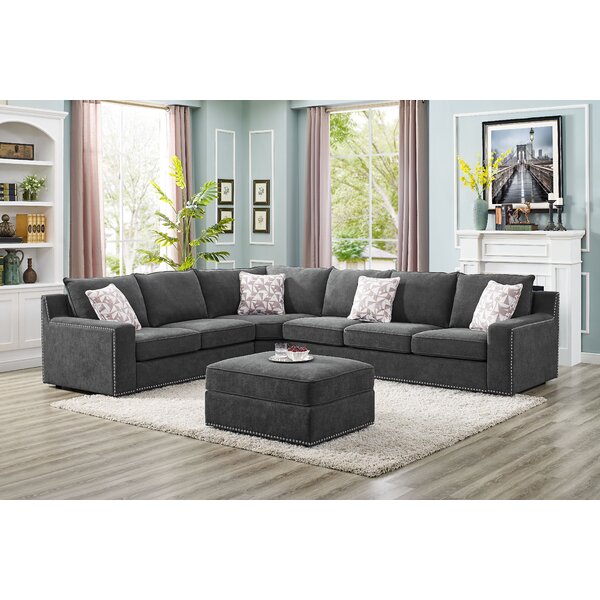 Home Décor Makah 5 Seater Right Hand Facing Modular Sectional With Ottoman