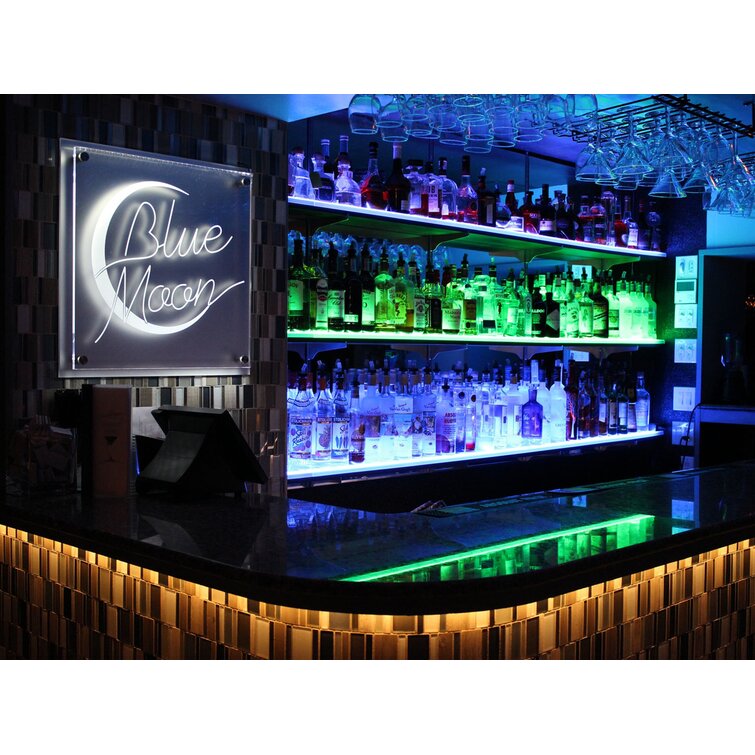 3' Long x 4.5 Wide x 3/4 Thick 3LS LED Illuminated Shelf Made in the USA Remote Controlled 3 Long x 4.5 Wide x 3/4 Thick Remote Controlled Armana Productions LED Bar Display 