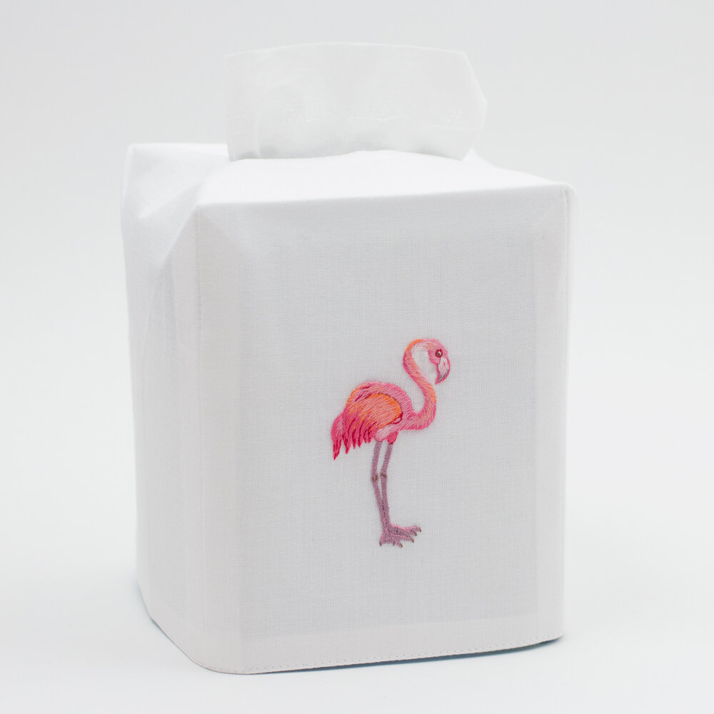 Bay Isle Home Kody Flamingo Embroidered Tissue Box Cover Wayfair