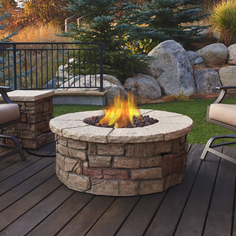 Real Flame Sedona Concrete Propane Fire Pit Table Reviews Wayfair