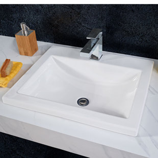 Drop In Sinks You Ll Love Wayfair Quickview American Standard Studio Vitreous China Rectangular Drop In Bathroom Sink