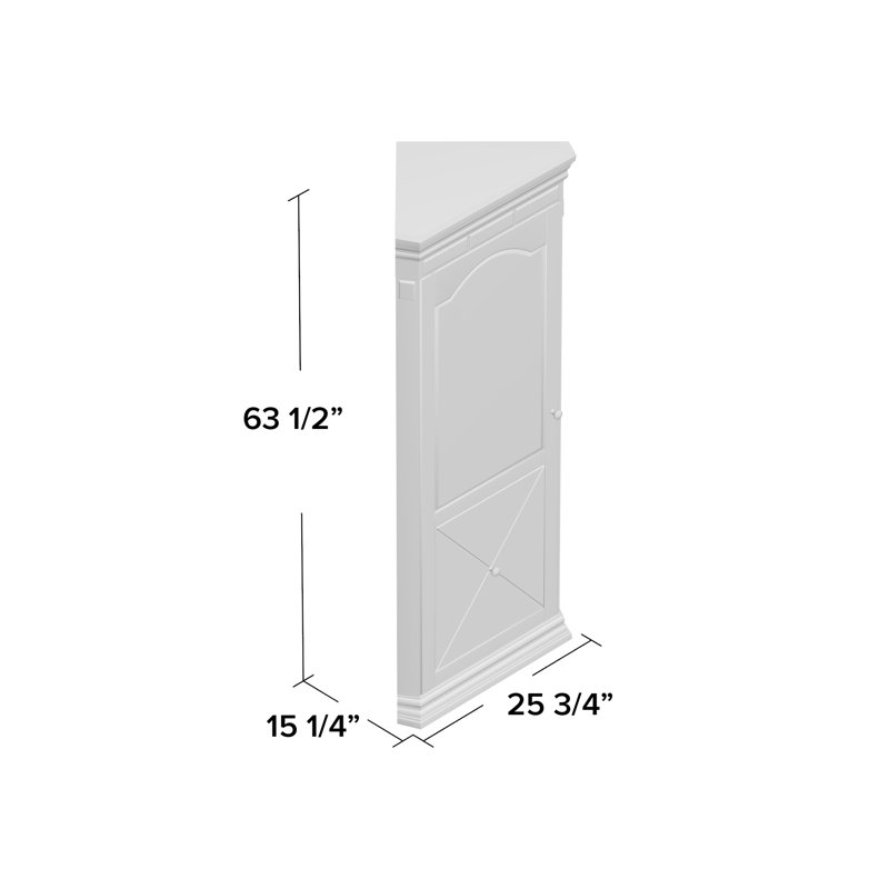 Willa Arlo Interiors Adriana Lighted Corner Curio Cabinet