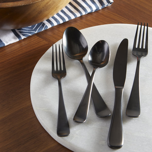 Amazing Theroux Full Oxidation 20 Piece Flatware Set, Service For 4 By Laurel Foundry Modern Farmhouse Wonderful
