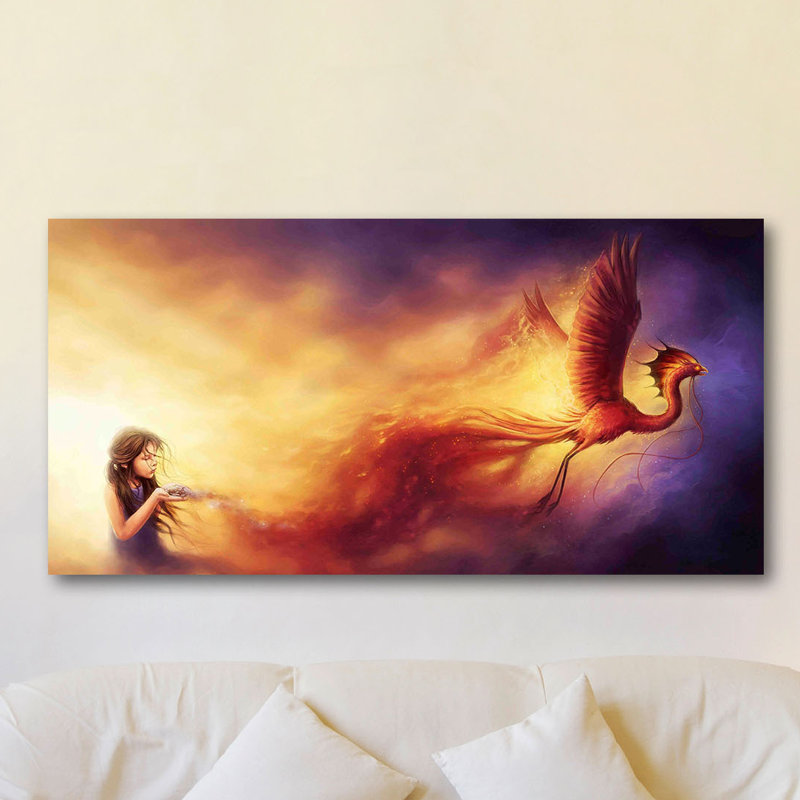 Marmont Hill Phoenix By Jonas Jodicke Painting Print On Wrapped