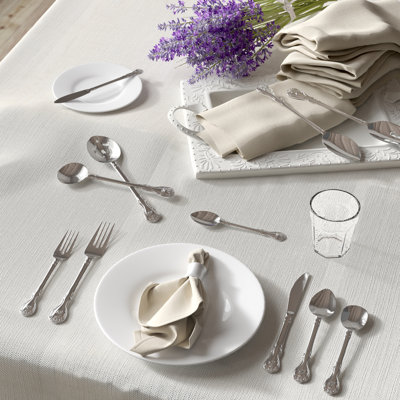 Oshiro Monogrammed 46 Piece 18/0 Stainless Steel Flatware Set, Service for 8 Lark Manor Letter: B