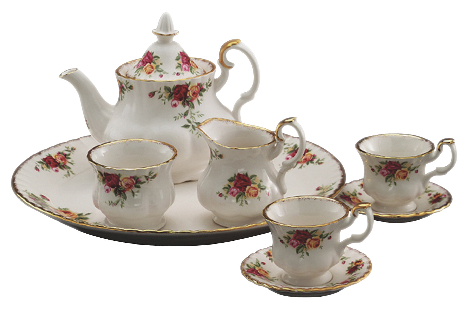 Royal Albert Old Country Roses Le Petite Miniature 9 Piece Teapot Set