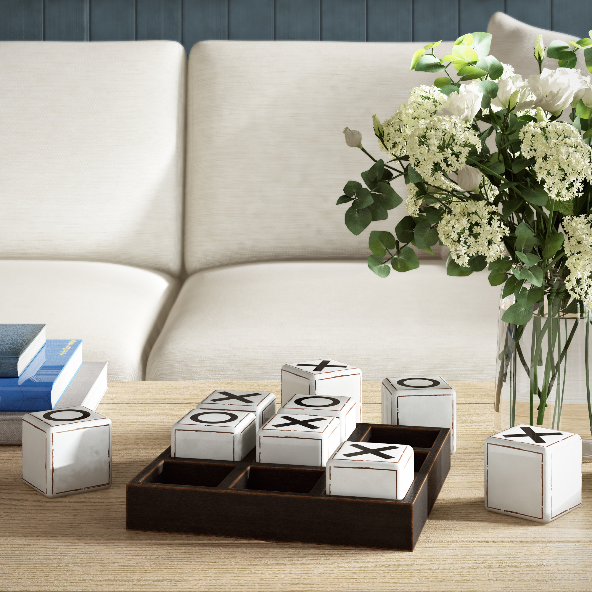 Atmore Wood Tic Tac Toe Game Letter Blocks Reviews Birch Lane