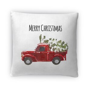 Christmas Truck Throw Pillow