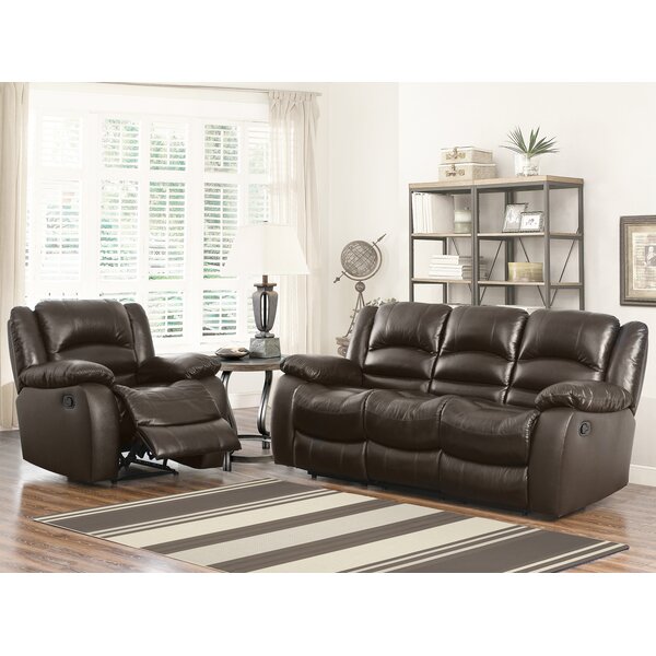 Jorgensen Leather Reclining Sofa By Darby Home Co
