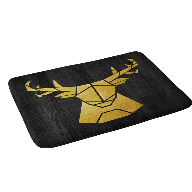 East Urban Home Nick Nelson Deer Symmetry Bath Rug Wayfair Nick Nelson Deer Symmetry Bath Rug