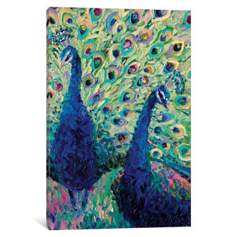 Icanvas Iris Scott Gemini Peacock By Iris Scott Painting Print