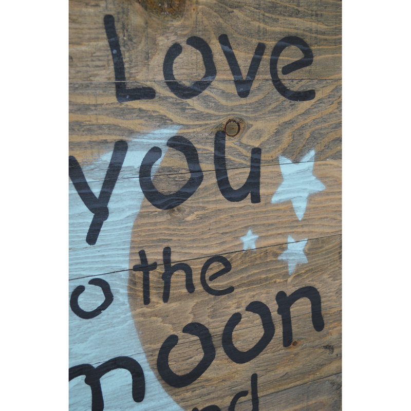 Firesidehome I Love You To The Moon And Back Wooden Pallet Sign Wall Decor Reviews Wayfair