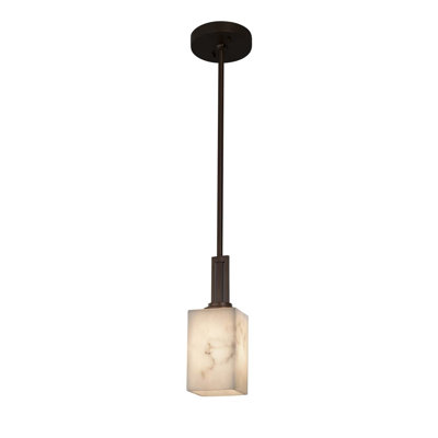 Keyon 1 Light Single Square Rectangle Pendant Brayden Studio Finish Brushed Nickel Bulb Type Dedicated Led Shefinds