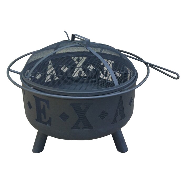 Freeport Park Kenisha Texas Steel Fire Pit Wayfair Ca