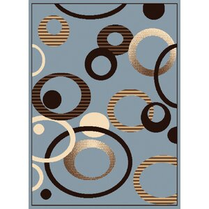 Dallas Hip Hop Blue Area Rug