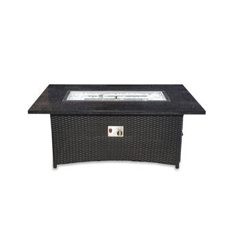 Ebern Designs Mystique Aluminum Gas Fire Pit Table Wayfair