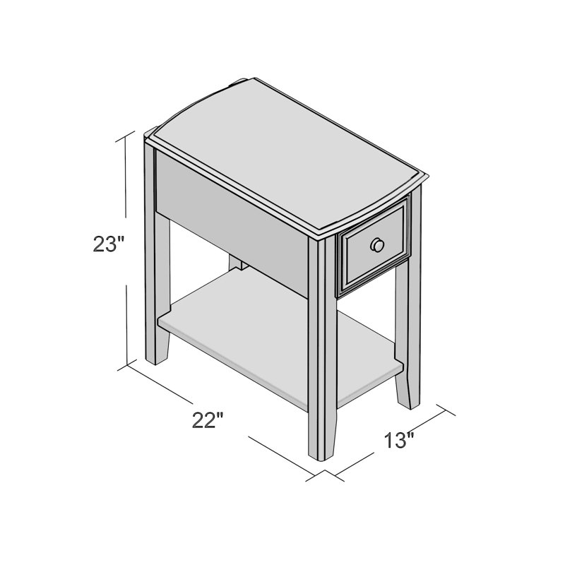 Hancock End Table With Storage & Reviews Birch Lane