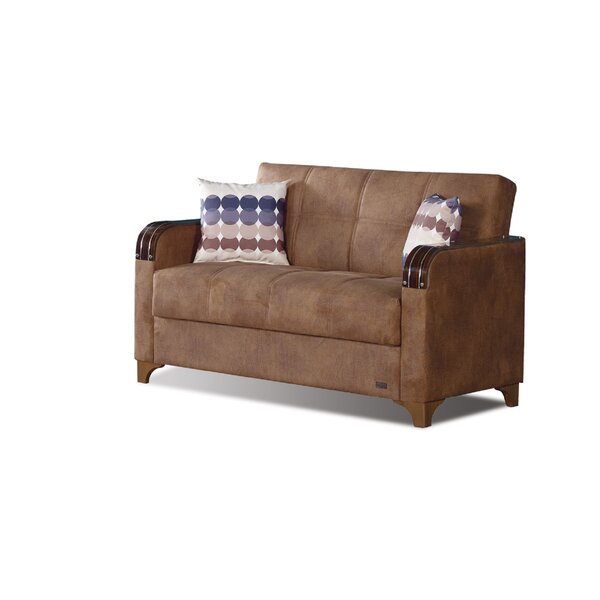Meaney Leather Loveseat By Latitude Run