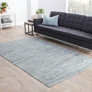 Keiu Hand-Woven Blue Area Rug