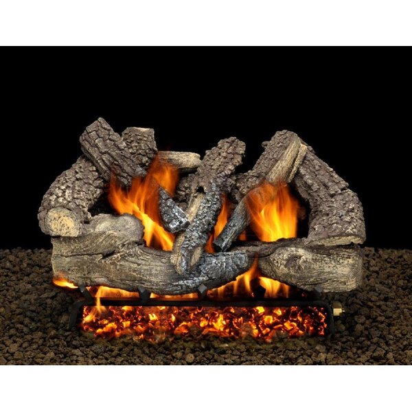 Seville Charred Vented Natural Gas/Propane Fireplace Log Set By American Gas Log