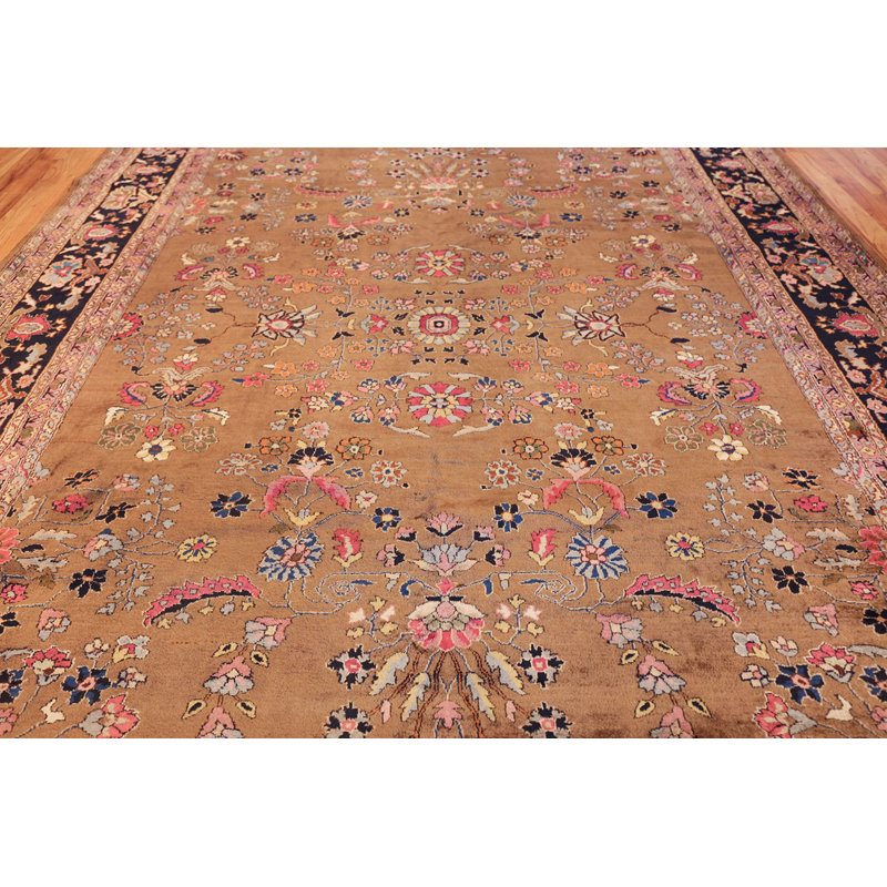 Nazmiyal Collection Indian Floral Room Antique Navy Blue Brown Area Rug Perigold