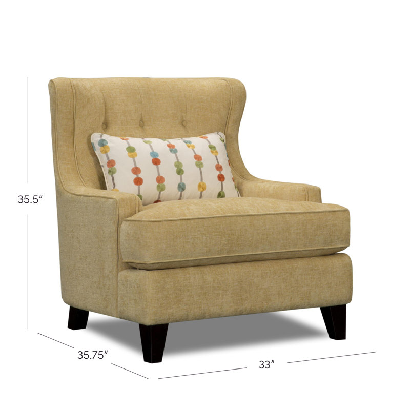 Laurel Foundry Modern Farmhouse Velvet Swoop Armchair