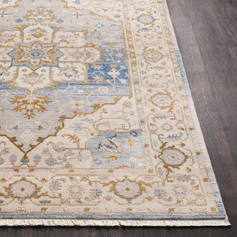 Three Posts Mendelsohn Vintage Persian Traditional Blue/Brown Area Rug
