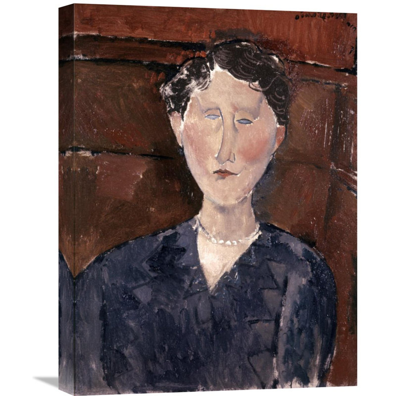 Global Gallery Head Of Woman By Amedeo Modigliani Painting Print