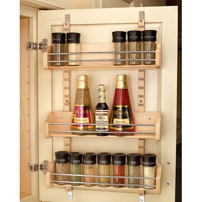 Rev A Shelf Adjustable Mount Spice Rack Cabinet Door Organizer