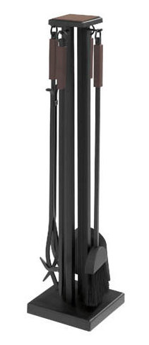 Arts and Craft 5 Piece Iron Fireplace Tool Set by Pilgrim Hearth