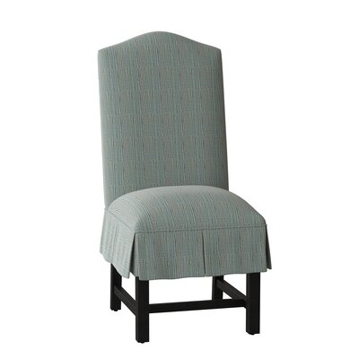 Whitehall Upholstered Parsons Chair Sloane Whitney Body Fabric: Trinity Bahama, Leg Color: Black Matte
