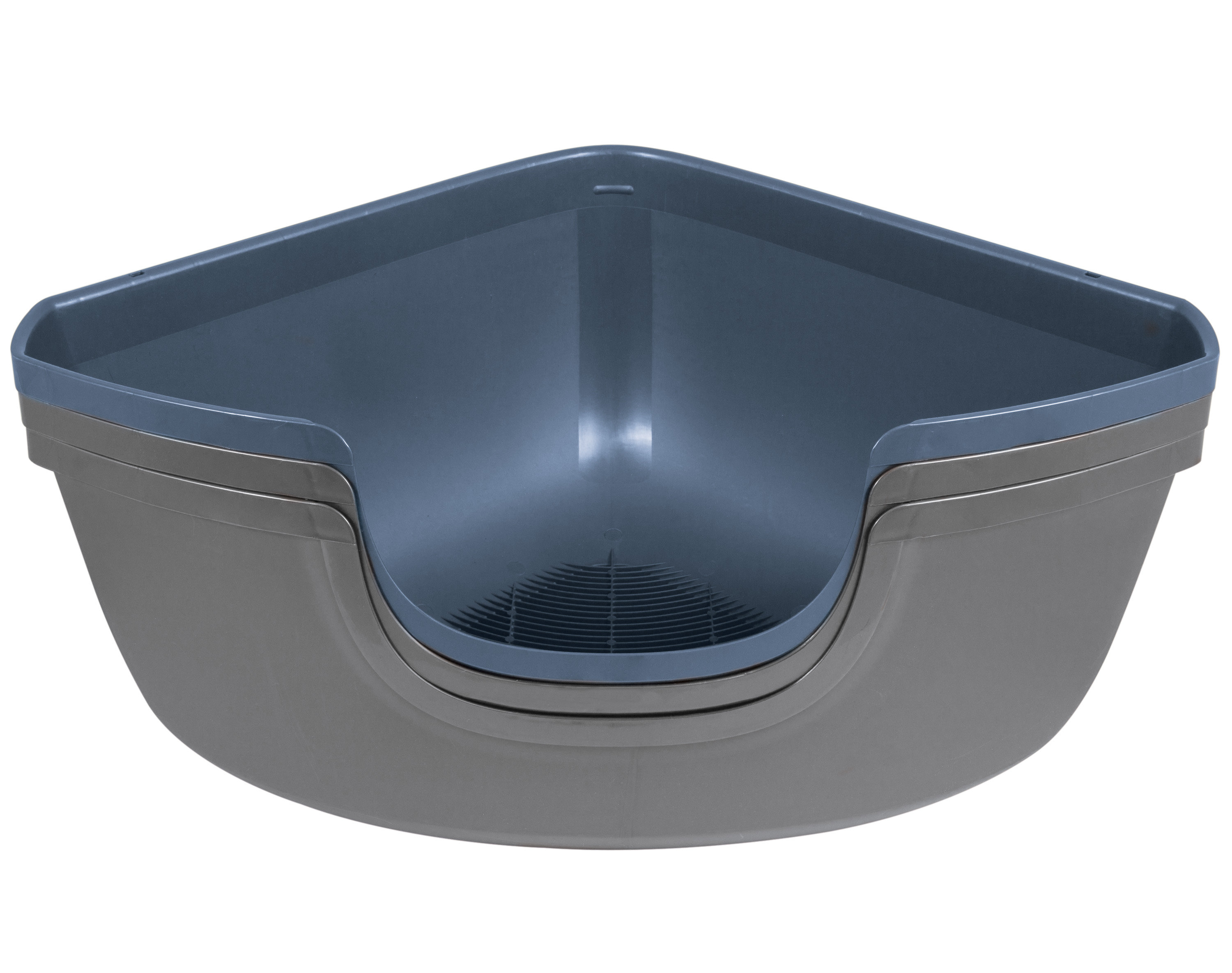 corner litter box with lid