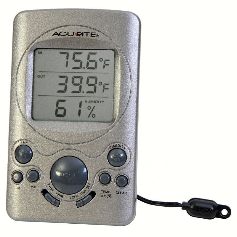 Digital Thermometer with Humidity Gauge and Clock