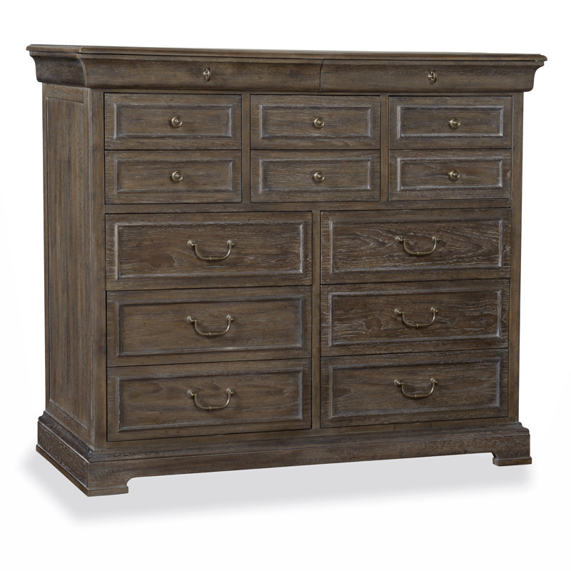 Darby Home Co Pond Brook 13 Drawer Double Dresser With Mirror
