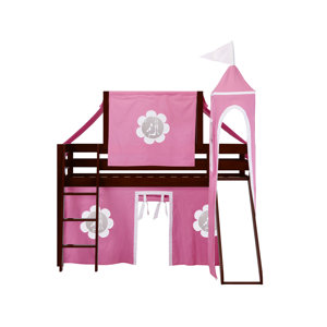 Kids Fun Princess Twin Low Loft Bed